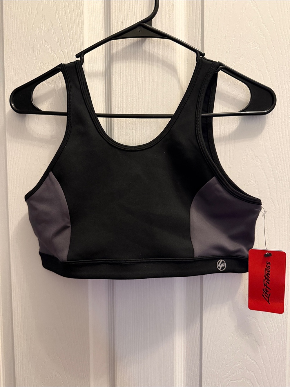 Women's Black & Gray Racerback Sports Bra
